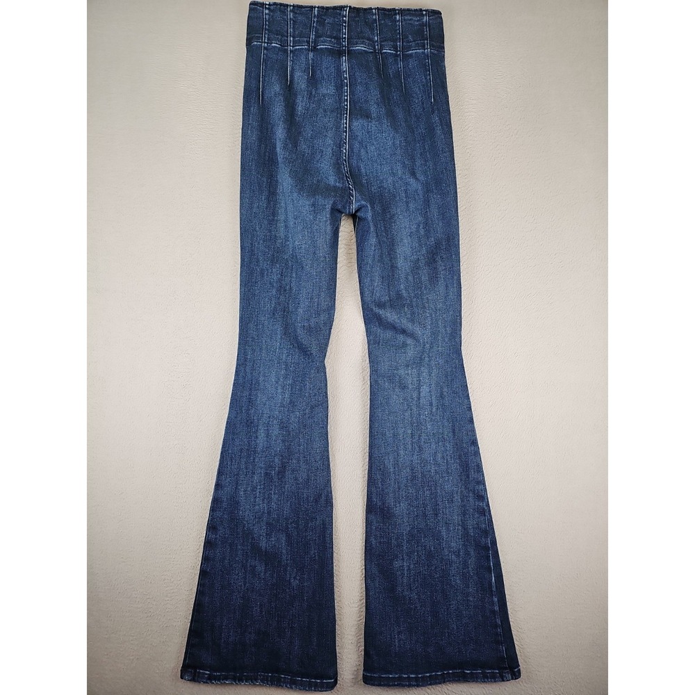 Free People We The Free Just Float On Flare Jeans Women's 28x32 Blue Stretch - Picture 6 of 8